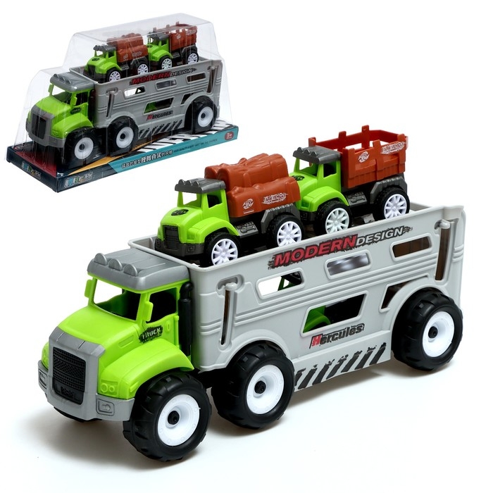 Грузовик инерционный &laquo;Автовоз&raquo;, 3 машинки в комплекте, МИКС