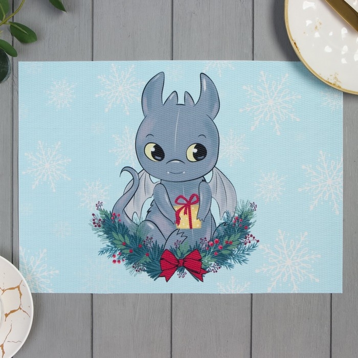 Салфетка новогодняя на стол Доляна &laquo;Подарочек&raquo;, 40х29см