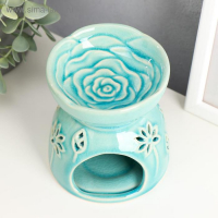 Аромалампа керамика "Лотосы" голубая 11,2х10х10 см Аромалампа керамика "Лотосы" голубая 11,2х10х10 см