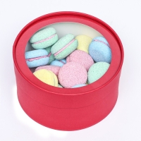 Подарочная коробка "Рубин" красный, завальцованная с окном, 18 х 10 см