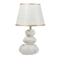 Настольная лампа "Андри" E14 40Вт белый-золото 23х23х39 см RISALUX