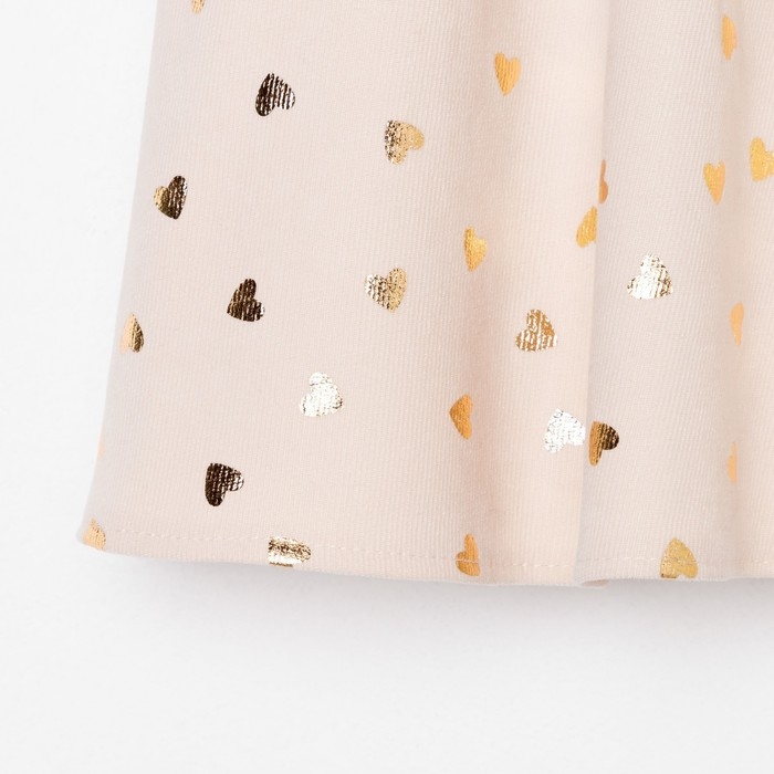 Платье детское KAFTAN "Сердечки", р. 28 (86-92), бежевый