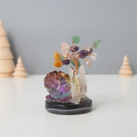 Сувенир стекло, металл "Деревце под защитой льва" 18 камней, цветной 5,5х5,5х9 см Сувенир стекло, металл "Деревце под защитой льва" 18 камней, цветной 5,5х5,5х9 см