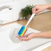 Ёршик для посуды с абразивом Доляна &laquo;Радуга&raquo;, 25&times;4