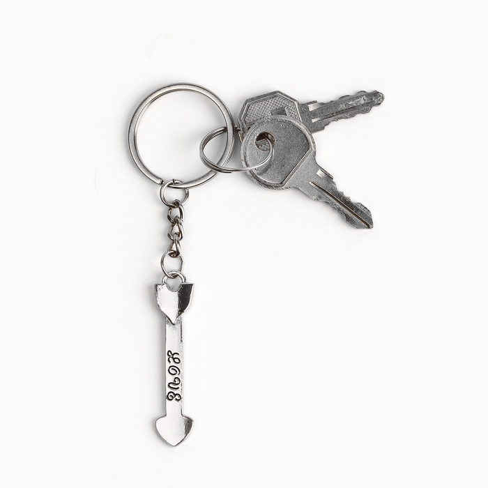 Брелок для ключей парный, &laquo;Любить тебя я буду вечно&raquo;, металл, 9 х 14 см