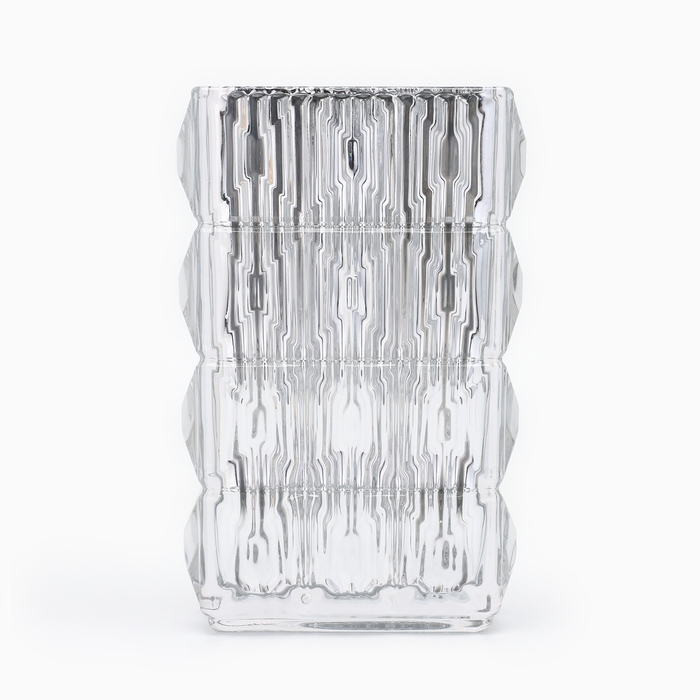 Ваза для цветов «Монарда» из стекла, серебро 25×13,5×9,5 см Ваза для цветов «Монарда» из стекла, серебро 25×13,5×9,5 см