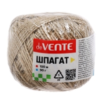 Шпагат джутовый банковский 100 м х 1,5 мм, deVENTE, 90 г, полированный, термоусадочная плёнка Шпагат джутовый банковский 100 м х 1,5 мм, deVENTE, 90 г, полированный, термоусадочная плёнка