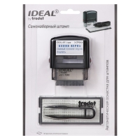 Штамп автоматический самонаборный Trodat IDEAL 4911 typo, 3 строки, 1 касса, 38 х 14 мм Штамп автоматический самонаборный Trodat IDEAL 4911 typo, 3 строки, 1 касса, 38 х 14 мм