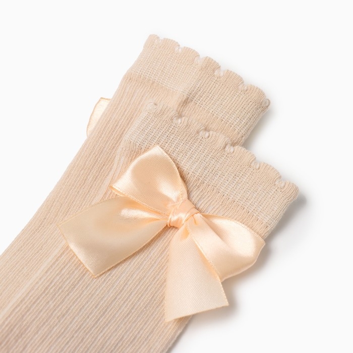 Гольфы Крошка Я &laquo;Бантик&raquo; 10-12 см, бежевый