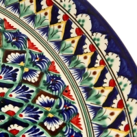 Ляган Риштанская Керамика "Узоры", 36 см, синий Ляган Риштанская Керамика "Узоры", 36 см, синий