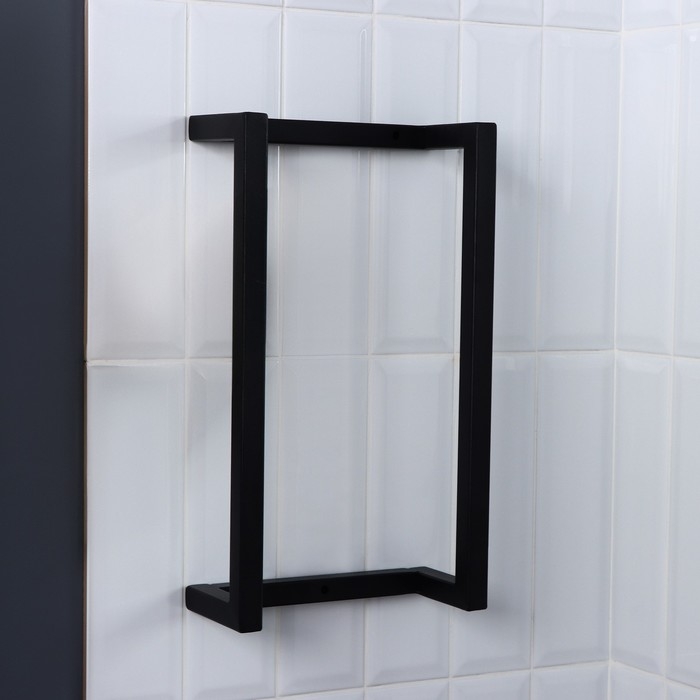 Держатель для полотенец ,10&times;23&times;40 см, цвет черный