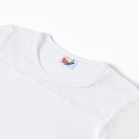 Джемпер школьный для девочки, цвет белый, рост 128 см