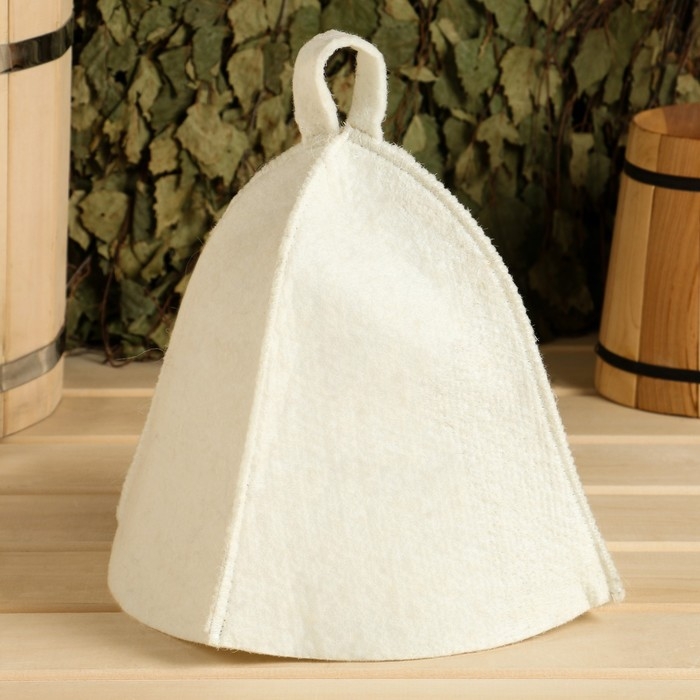 Шапка для бани светлая Шапка для бани светлая