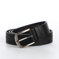 Ремень мужской «Великан», ширина 4 см, винт, пряжка металл, цвет чёрный Ремень мужской «Великан», ширина 4 см, винт, пряжка металл, цвет чёрный