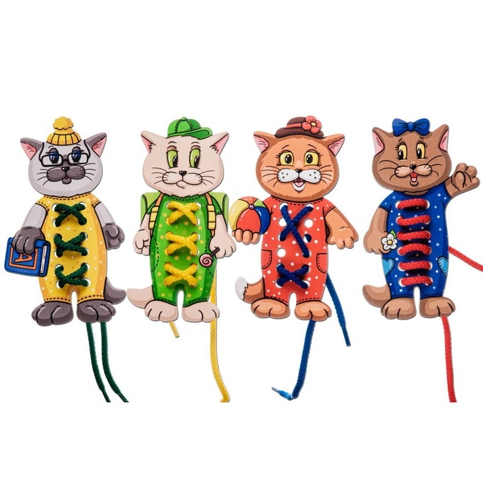 Шнуровки &laquo;Котята-школьники&raquo;