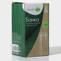 Банка стеклянная для хранения сыпучих продуктов с мерной шкалой BellaTenero «Эко», 300 мл, 6,7×13,7 см, с бабмуковой крышкой Банка стеклянная для хранения сыпучих продуктов с мерной шкалой BellaTenero «Эко», 300 мл, 6,7×13,7 см, с бабмуковой крышкой