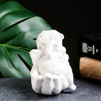 Фигура "Ангелочек на ладони спит" состаренный, 16х10х8см Фигура "Ангелочек на ладони спит" состаренный, 16х10х8см