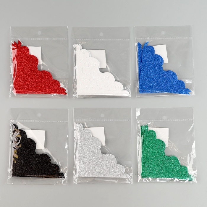 Набор украшений из EVA на клеевой основе Набор украшений из EVA на клеевой основе "Уголок", 4 шт. цвет МИКС