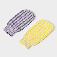 Мочалка - варежка для тела массажная Доляна, 19&times;11 см, жёсткая, цвет МИКС