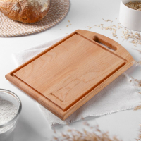 Доска разделочная Доляна &laquo;БУКовский&raquo;, 30&times;20&times;2 см, бука, с ручкой и кровостоком, бук