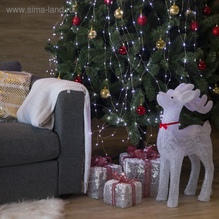 Гирлянда «Конский хвост» 15 нитей по 1.5 м, IP20, серебристая нить, 225 LED, свечение белое, 8 режимов, 12 В Гирлянда «Конский хвост» 15 нитей по 1.5 м, IP20, серебристая нить, 225 LED, свечение белое, 8 режимов, 12 В