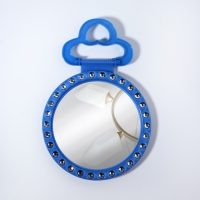 Зеркало настольное, зеркальная поверхность d = 12 см, фасовка 10 шт, цвет синий Зеркало настольное, зеркальная поверхность d = 12 см, фасовка 10 шт, цвет синий