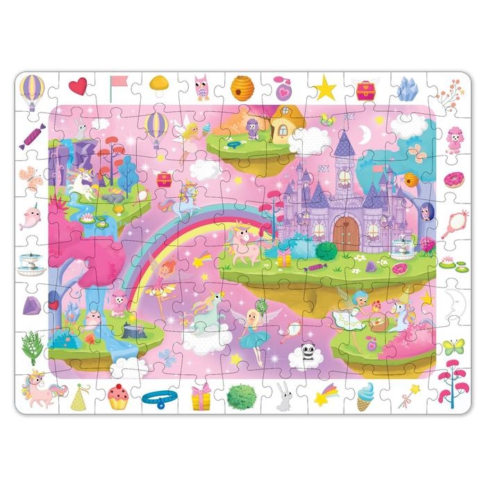 Пазлы &laquo;Найди и покажи. Сказочный город единорогов&raquo;, 88 деталей