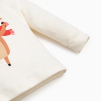 Комплект: джемпер и брюки Крошка Я &laquo;Новогодние зверята&raquo;, рост 62-68 см, цвет красный/белый