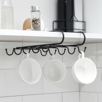 Держатель для кружек подвесной Доляна, на 10 предметов, 27,8×18,5×7,5 см, цвет чёрный Держатель для кружек подвесной Доляна, на 10 предметов, 27,8×18,5×7,5 см, цвет чёрный