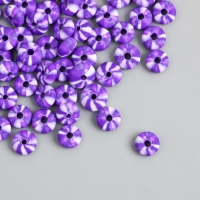 Бусины для творчества PVC "Колечки. Фиолетово-белые полосы" набор 112 шт 0,7х0,7х0,3 см Бусины для творчества PVC "Колечки. Фиолетово-белые полосы" набор 112 шт 0,7х0,7х0,3 см