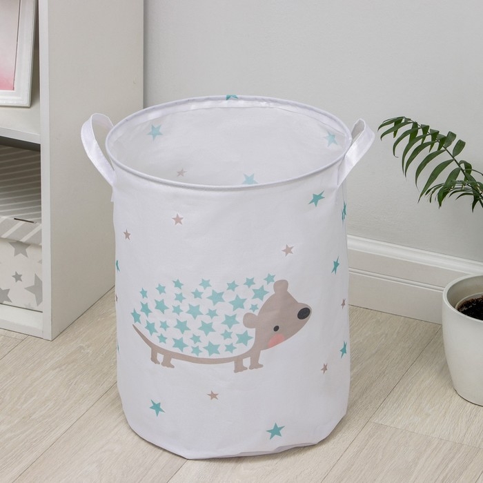 Корзина бельевая текстильная &laquo;Ёжик&raquo;, 35&times;45 см