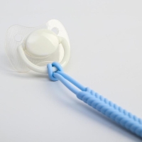 Держатель для соски - пустышки &laquo;Косичка&raquo;, силиконовый, цвет голубой