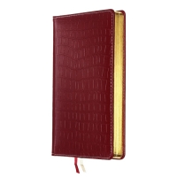 Ежедневник недатированный А5 160 листов, deVENTE. Wild, твердая обложка кожзам с поролоном, термо тиснение, перфорация, ляссе, кремовый блок 70 г/м2, бордовый