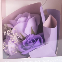 Ночник &laquo;Букет роз&raquo; розовый LED 3хAG10 7.5х15.5х23см