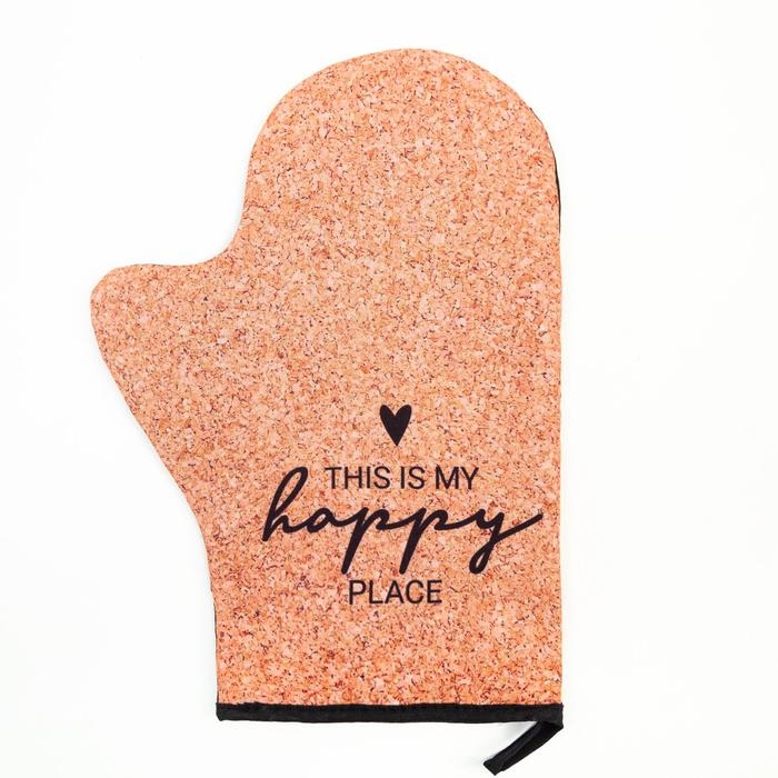 Набор кухонный &laquo;Пробка&raquo; варежка-прихватка 20х28см, прихватка 17х17см, 35% х/л,65% п/э