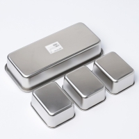 Контейнер для еды из нержавеющей стали 3 секции, 34&times;15,5&times;7 с крышкой