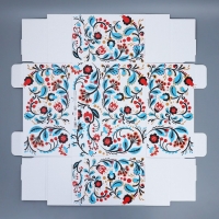 Коробка подарочная новогодняя складная &laquo;Народная&raquo;, 31,2 х 25,6 х 16,1 см, Новый год