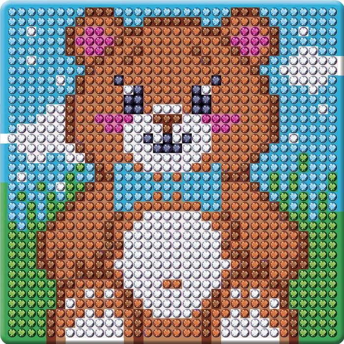 Алмазная мозаика на магните с полным заполнением для детей &laquo;Медвежонок&raquo;, 10 х 10 см