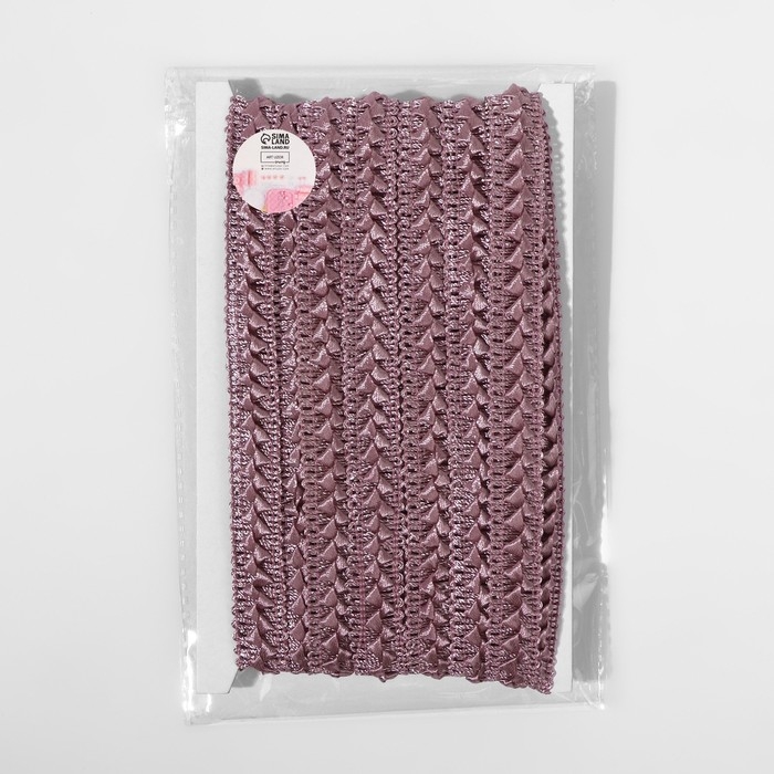 Тесьма декоративная &laquo;Самоса&raquo;, 18 мм, 9,1 &plusmn; 0,5 м, цвет пыльная роза