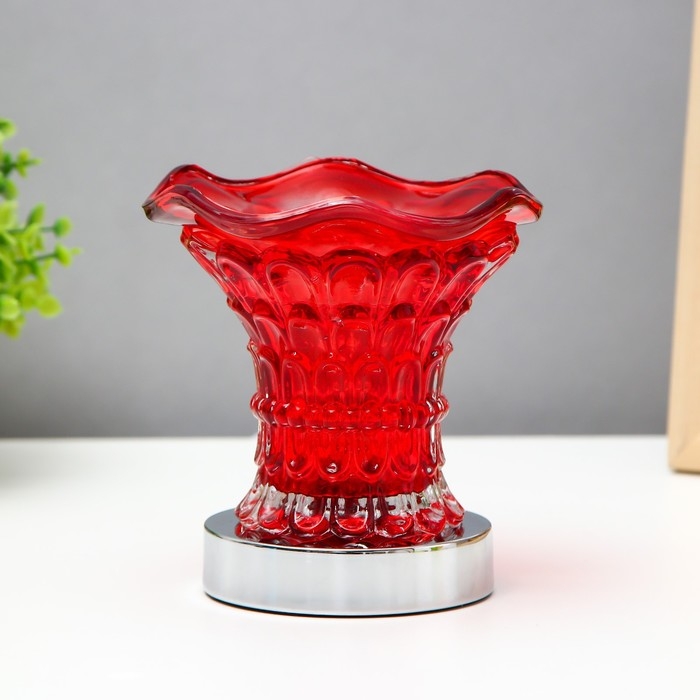 Аромасветильник "Черный цветок" G4 30Вт диммер МИКС 11х11х12 см RISALUX