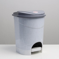 Контейнер для мусора с педалью, 7 л, цвет мраморный Контейнер для мусора с педалью, 7 л, цвет мраморный