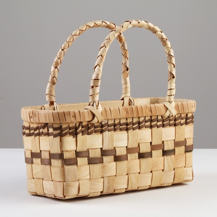 Корзина плетеная, 27,5 x 11 x 13/26 см, секвойя Корзина плетеная, 27,5 x 11 x 13/26 см, секвойя