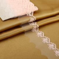 Кружево на сетке, 65 мм × 9 ± 0,5 м, цвет розовый Кружево на сетке, 65 мм × 9 ± 0,5 м, цвет розовый