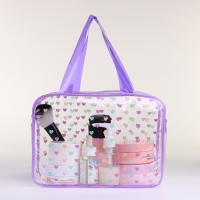 Косметичка на молнии, цвет сиреневый Косметичка на молнии, цвет сиреневый