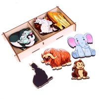 Набор &laquo;Травоядные животные на магнитах&raquo; 12 деталей