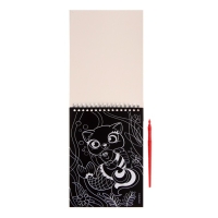 Гравюра блокнот детский &laquo;Зверята&raquo;, 10 листов, штихель