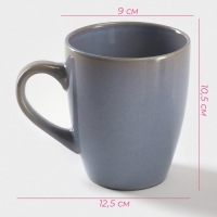 Кружка керамическая Доляна «Норди», 340 мл, цвет синий Кружка керамическая Доляна «Норди», 340 мл, цвет синий