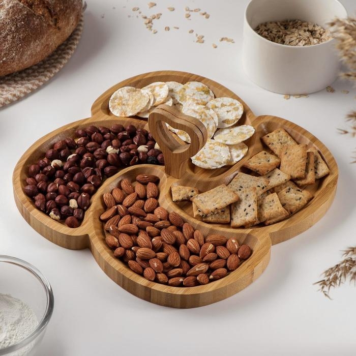 Менажница &laquo;Вертиго&raquo;, 29&times;29 см, бамбук