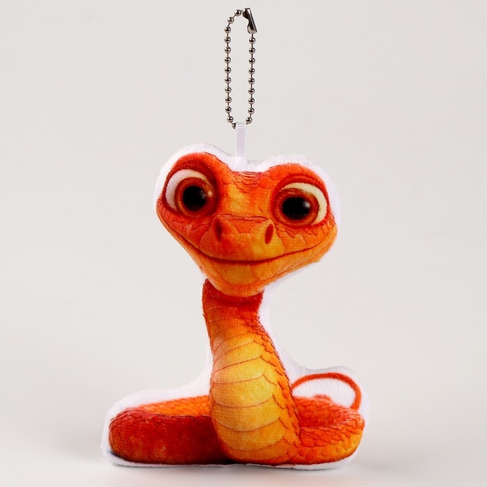 Новый год! Мягкая игрушка на подвесе «Змейка», 11 см, цвет песочный Новый год! Мягкая игрушка на подвесе «Змейка», 11 см, цвет песочный