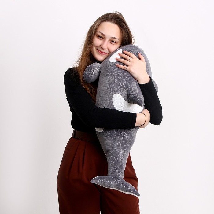 Мягкая игрушка &laquo;Косатка&raquo;, 80 см, цвет серый